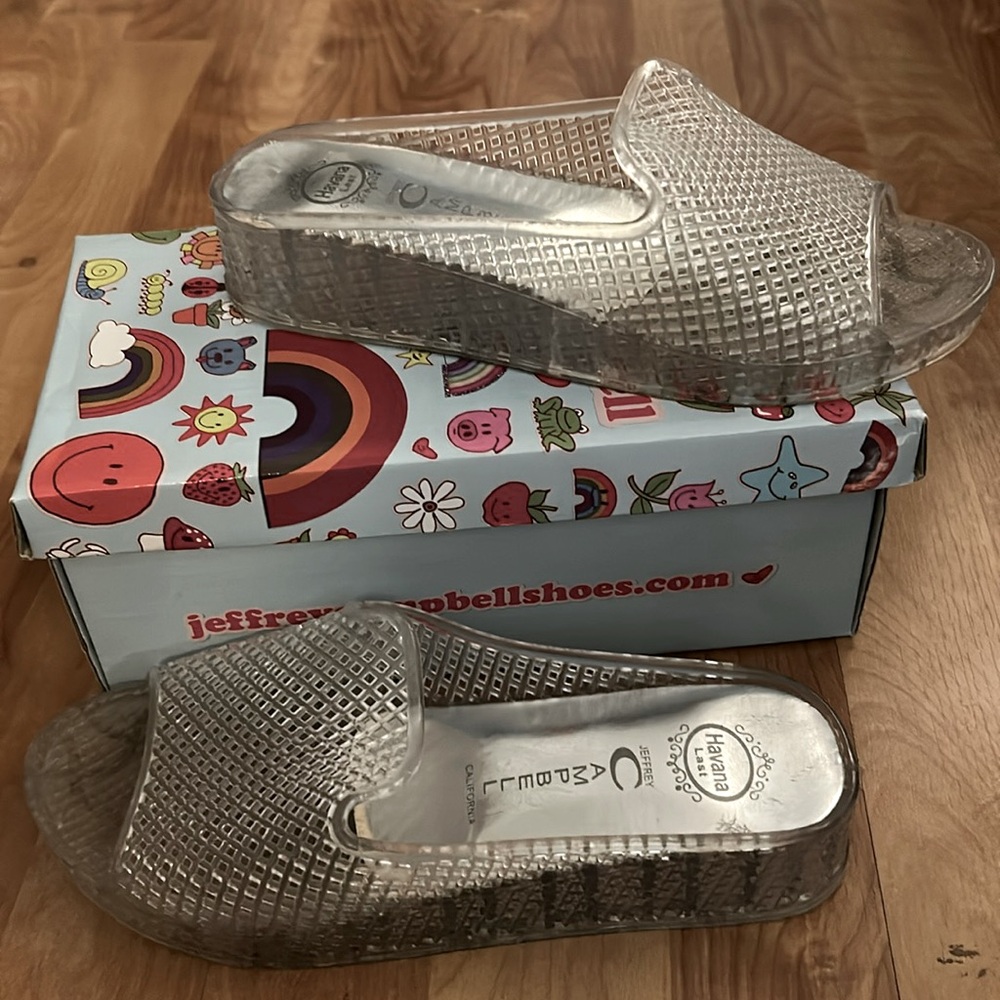 Excellent condition Jeffrey Campbell fling-2 clear 8, barely worn